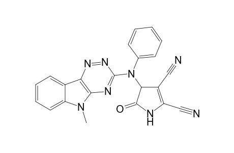 5-Methyl-3-[(N-(4,5-dicyano-2-oxodihydropyrrol-3-yl)-N-phenylamino]-5H-[1,2,4]-triazino[5,6-b]indole