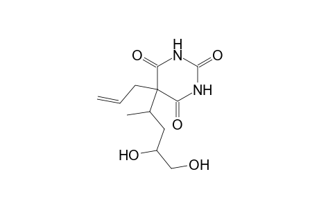 5-(2-propenyl)-5-(1-methyl-3,4-dihydroxybutyl)-2,4,6(1H,3H,5H)-pyrimidinetrione