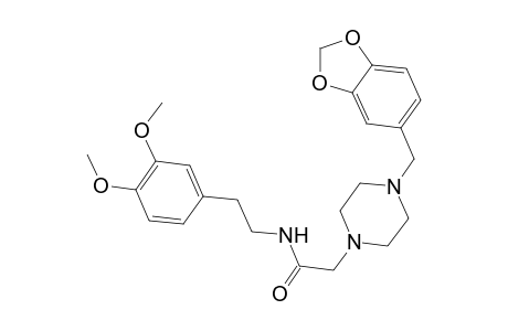 1-Pyrazineacetamide, 4-(1,3-benzodioxol-5-ylmethyl)-N-[2-(3,4-dimethoxyphenyl)ethyl]hexahydro-