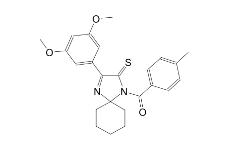 3-(3,5-dimethoxyphenyl)-1-(4-methylbenzoyl)-1,4-diazaspiro[4.5]dec-3-ene-2-thione