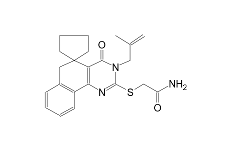 2-((3-(2-methylallyl)-4-oxo-4,6-dihydro-3H-spiro[benzo[h]quinazoline-5,1'-cyclopentan]-2-yl)thio)acetamide