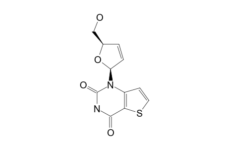 1-(2,3-DIDEOXY-BETA-D-GLYCEROPENT-2-ENOFURANOSYL)-THIENO-[3.2-D]-PYRIMIDINE-2,4-DIONE