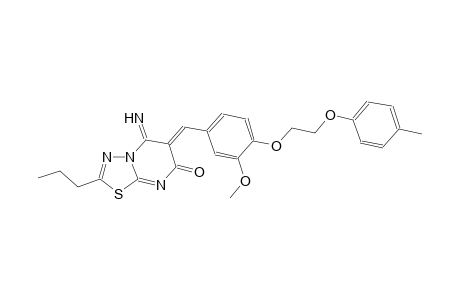7H-[1,3,4]thiadiazolo[3,2-a]pyrimidin-7-one, 5,6-dihydro-5-imino-6-[[3-methoxy-4-[2-(4-methylphenoxy)ethoxy]phenyl]methylene]-2-propyl-, (6Z)-