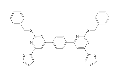 1,4-bis(2-(benzylthio)-6-(thiophen-2-yl)pyrimidin-4-yl)benzene