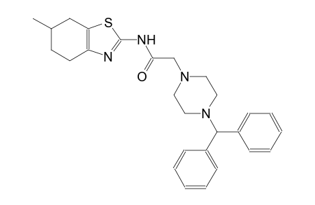 2-(4-benzhydryl-1-piperazinyl)-N-(6-methyl-4,5,6,7-tetrahydro-1,3-benzothiazol-2-yl)acetamide