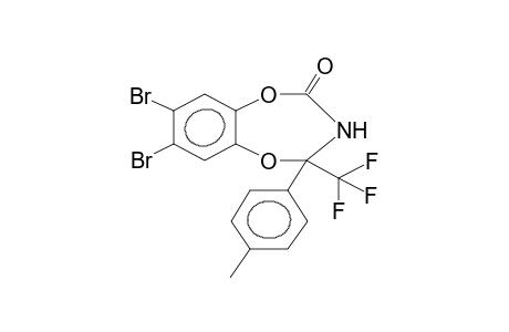 2-(4-METHYLPHENYL)-2-TRIFLUOROMETHYL-7,8-DIBROMO-2H,3H,4H-1,5,3-BENZODIOXAZEPIN-4-ONE