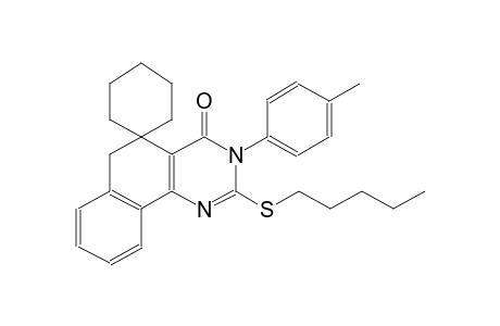 2-(pentylthio)-3-(p-tolyl)-3H-spiro[benzo[h]quinazoline-5,1'-cyclohexan]-4(6H)-one
