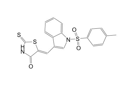 (5Z)-5-({1-[(4-methylphenyl)sulfonyl]-1H-indol-3-yl}methylene)-2-thioxo-1,3-thiazolidin-4-one