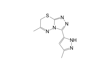 6-methyl-3-(3-methyl-1H-pyrazol-5-yl)-7H-[1,2,4]triazolo[3,4-b][1,3,4]thiadiazine