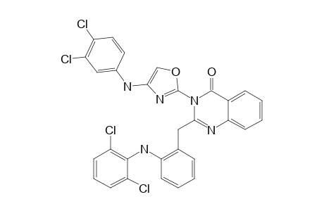 2-[2-(2,6-DICHLOROPHENYLAMINO)-PHENYLMETHYL]-3-[4-[(3,4-DICHLOROPHENYL)-AMINO]-1,3-OXAZOL-2-YL]-QUINAZOLIN-4(3H)-ONE