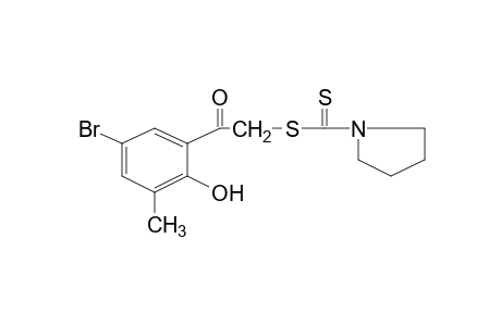 5'-BROMO-2'-HYDROXY-2-MERCAPTO-3'-METHYLACETOPHENONE, 2-(1-PYRROLIDINECARBODITHIOATE)
