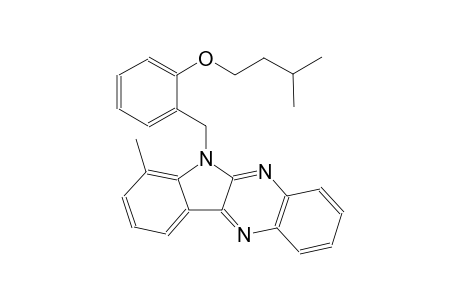 isopentyl 2-[(7-methyl-6H-indolo[2,3-b]quinoxalin-6-yl)methyl]phenyl ether