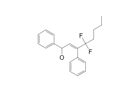 (E)-4,4-DIFLUORO-1,3-DIPHENYLOCT-2-EN-1-OL