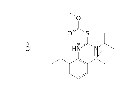 Carbonothioic acid, anhydrosulfide with N-[2,6-bis(1-methylethyl)phenyl]-N'-(1-methylethyl)carbamimidothioic acid,O-methyl ester, monohydrochloride
