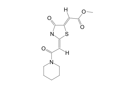 (E)-2-(2-OXO-2-PIPERIDINOETHYLIDENE)-(Z)-5-(METHOXYCARBONYLMETHYLENE)-THIAZOLIDIN-4-ONE