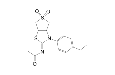 N-((2Z)-3-(4-ethylphenyl)-5,5-dioxidotetrahydrothieno[3,4-d][1,3]thiazol-2(3H)-ylidene)acetamide