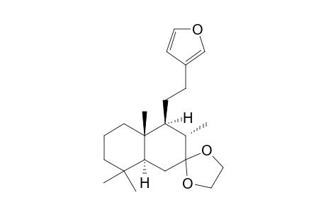 4,4,8,9a-Tetramethyl-9-[2'-(3''-furyl)ethyl]-perhydronaphthalen-7-one - Ethylene Ketal