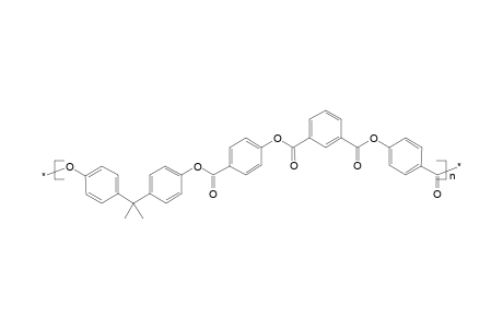 Polyester based on bisphenol-a, 4-hydroxybenzoic and isophthalic acids