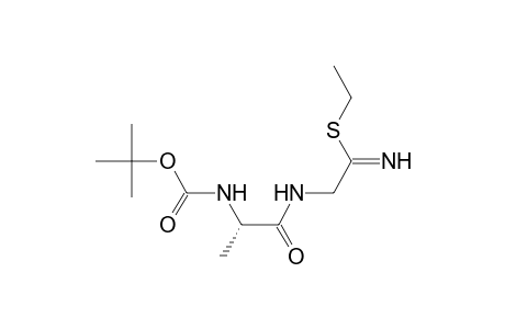 Ethanimidothioic acid, 2-[[2-[[(1,1-dimethylethoxy)carbonyl]amino]-1-oxopropyl]amino]-, ethyl ester, (S)-