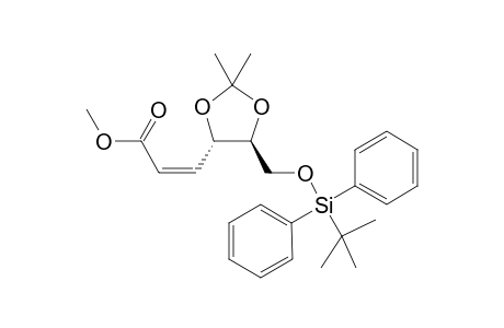Methyl 6-O-(t-butyldiphenylsilyl)-2,3-dideoxy-4,5-O-isopropylidene-L-threo-2-hexenoate
