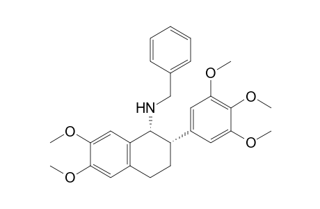 (+)-(1R,2S)-N-Benzyl-6,7-dimethoxy-2-(3,4,5-trimethoxyphenyl)-1,2,3,4-tetrahydro-1-naphthylamine