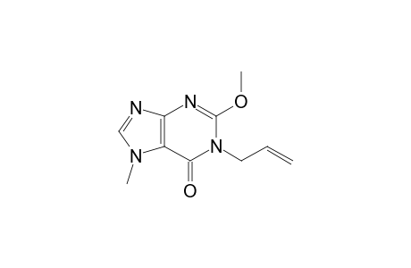 1-(2-propenyl)-2-methoxy-7-methyl-6-oxo-purine