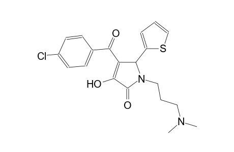 2H-pyrrol-2-one, 4-(4-chlorobenzoyl)-1-[3-(dimethylamino)propyl]-1,5-dihydro-3-hydroxy-5-(2-thienyl)-