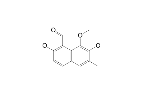 SYRIACUSIN-A;2,7-DIHYDROXY-6-METHYL-8-METHOXY-1-NAPHTHALENECARBALDEHYDE