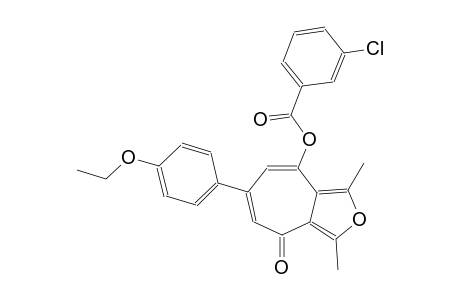 6-(4-ethoxyphenyl)-1,3-dimethyl-4-oxo-4H-cyclohepta[c]furan-8-yl 3-chlorobenzoate