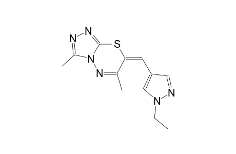 (7E)-7-[(1-ethyl-1H-pyrazol-4-yl)methylene]-3,6-dimethyl-7H-[1,2,4]triazolo[3,4-b][1,3,4]thiadiazine