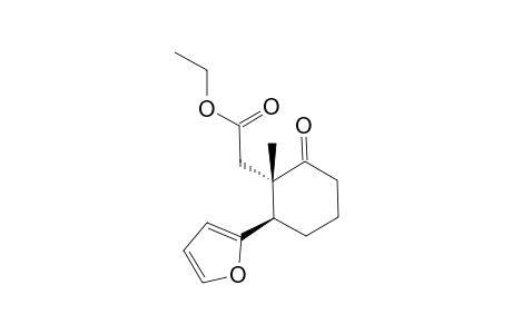 2-[(1R,2R)-2-(2-furanyl)-1-methyl-6-oxocyclohexyl]acetic acid ethyl ester