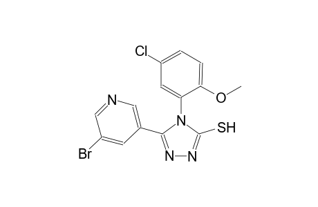 4H-1,2,4-triazole-3-thiol, 5-(5-bromo-3-pyridinyl)-4-(5-chloro-2-methoxyphenyl)-