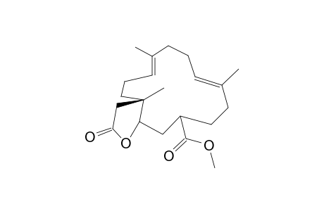 Methyl (1SR,4E,8E,12SR,13SR)-12,13-(2'-Oxoethanoxy)-4,8,12-trimethylcyclotetradeca-4,8-dienecarboxylate