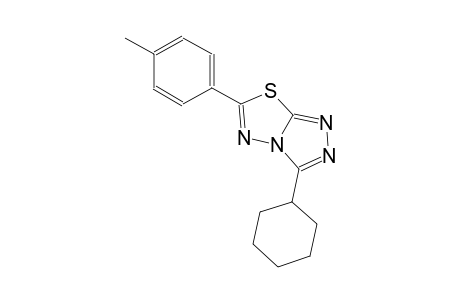 3-cyclohexyl-6-(4-methylphenyl)[1,2,4]triazolo[3,4-b][1,3,4]thiadiazole