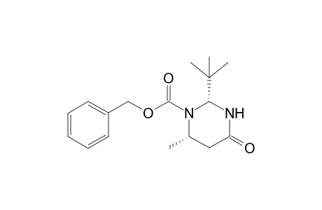(2R,6S)-2-tert-butyl-4-keto-6-methyl-hexahydropyrimidine-1-carboxylic acid benzyl ester