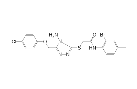 2-({4-amino-5-[(4-chlorophenoxy)methyl]-4H-1,2,4-triazol-3-yl}sulfanyl)-N-(2-bromo-4-methylphenyl)acetamide