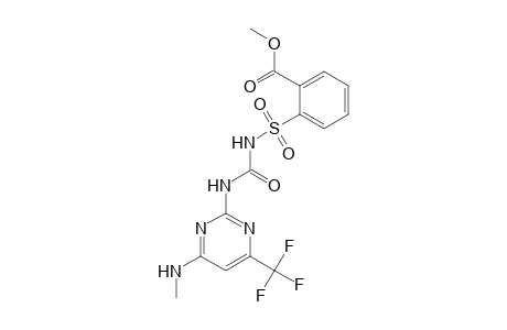 Benzoic acid, 2-[[[[[4-(methylamino)-6-(trifluoromethyl)-2-pyrimidinyl]amino]carbonyl]amino]sulfonyl]-, methyl ester