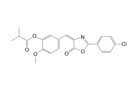 5-[(E)-(2-(4-chlorophenyl)-5-oxo-1,3-oxazol-4(5H)-ylidene)methyl]-2-methoxyphenyl 2-methylpropanoate
