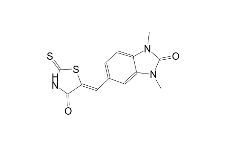 1,3-dimethyl-5-[(Z)-(4-oxo-2-thioxo-1,3-thiazolidin-5-ylidene)methyl]-1,3-dihydro-2H-benzimidazol-2-one