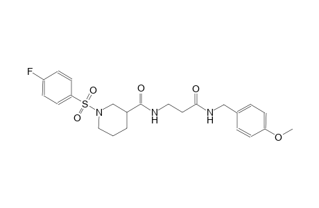 3-piperidinecarboxamide, 1-[(4-fluorophenyl)sulfonyl]-N-[3-[[(4-methoxyphenyl)methyl]amino]-3-oxopropyl]-