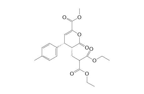 Diethyl 2-(((3R,4R)-6-(methoxycarbonyl)-2-oxo-4-(p-tolyl)-3,4-dihydro-2H-pyran-3-yl)methyl)malonate