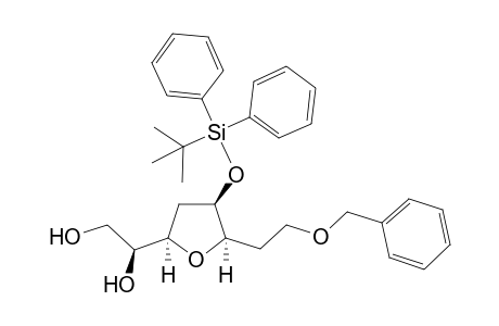 (1S)-1-[(2R,4R,5R)-4-[tert-butyl(diphenyl)silyl]oxy-5-(2-phenylmethoxyethyl)-2-oxolanyl]ethane-1,2-diol