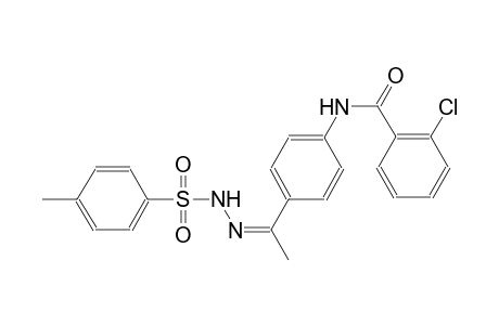 2-chloro-N-(4-{(1Z)-N-[(4-methylphenyl)sulfonyl]ethanehydrazonoyl}phenyl)benzamide