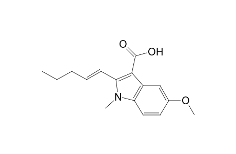 1H-Indole-3-carboxylic acid, 5-methoxy-1-methyl-2-(1-pentenyl)-, (E)-