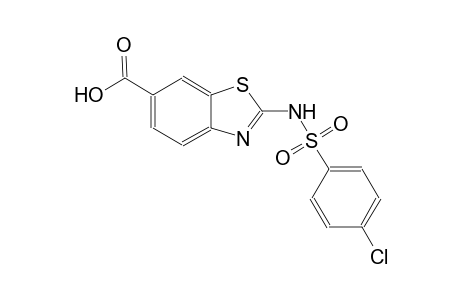 6-benzothiazolecarboxylic acid, 2-[[(4-chlorophenyl)sulfonyl]amino]-