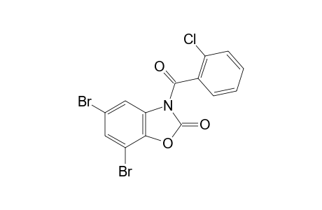 3-(o-chlorobenzoyl)-5,7-dibromo-2-benzoxazolinone