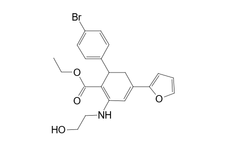 6-(4-Bromo-phenyl)-4-furan-2-yl-2-(2-hydroxy-ethylamino)-cyclohexa-1,3-dienecarboxylic acid ethyl ester
