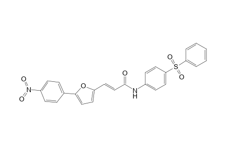 (E)-3-[5-(4-nitrophenyl)furan-2-yl]-N-[4-(phenylsulfonyl)phenyl]prop-2-enamide