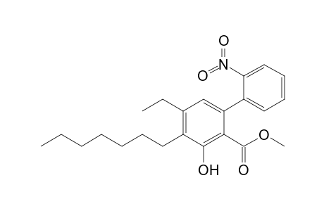 Methyl 5-ethyl-4-heptyl-3-hydroxy-2'-nitrobiphenyl-2-carboxylate