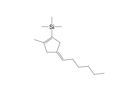 1-Cyclopentene, 4-hexylidene-2-methyl-1-(trimethylsilyl)-